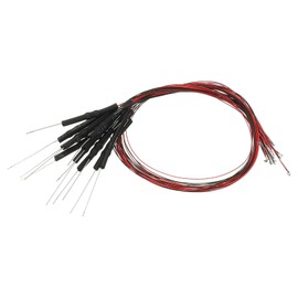 PATIKIL 0603 Pre-Wired Micro LED, 12 Pcs 9-12V Pre-soldered Mini Light Emitting Diodes Surface Mount Device for Model, DIY, 9.8" Length, Red