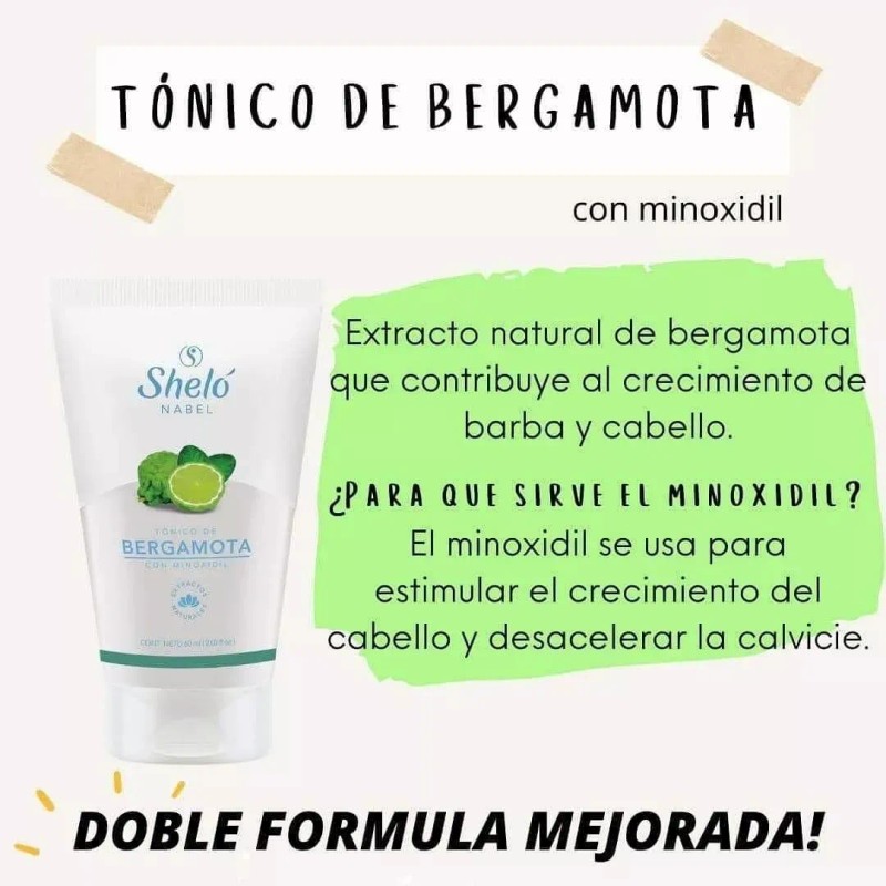 5 Tratamiento Tónico De Bergamota Cabello & Barba + Regalo