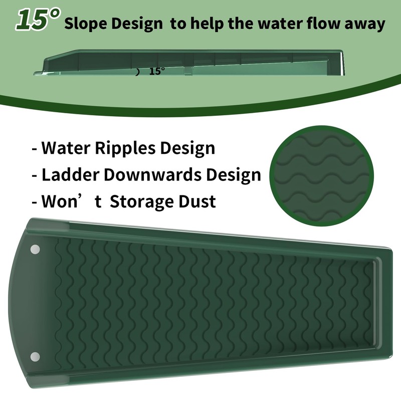 NAACOO 2 Pack Downspout Splash Block, 24" Rain Gutter Downspout