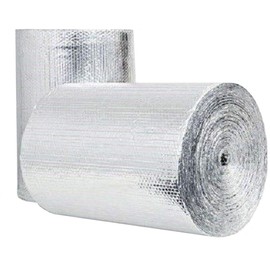16 Inch x 50ft Reflective Thermal Insulation Film Reflective Bubble Pipe Wrap for Weatherproof Attics, Garages, Pipe Insulation, Double Bubble Aluminum Foil Foam Pad Film RV Car Insulation Shield