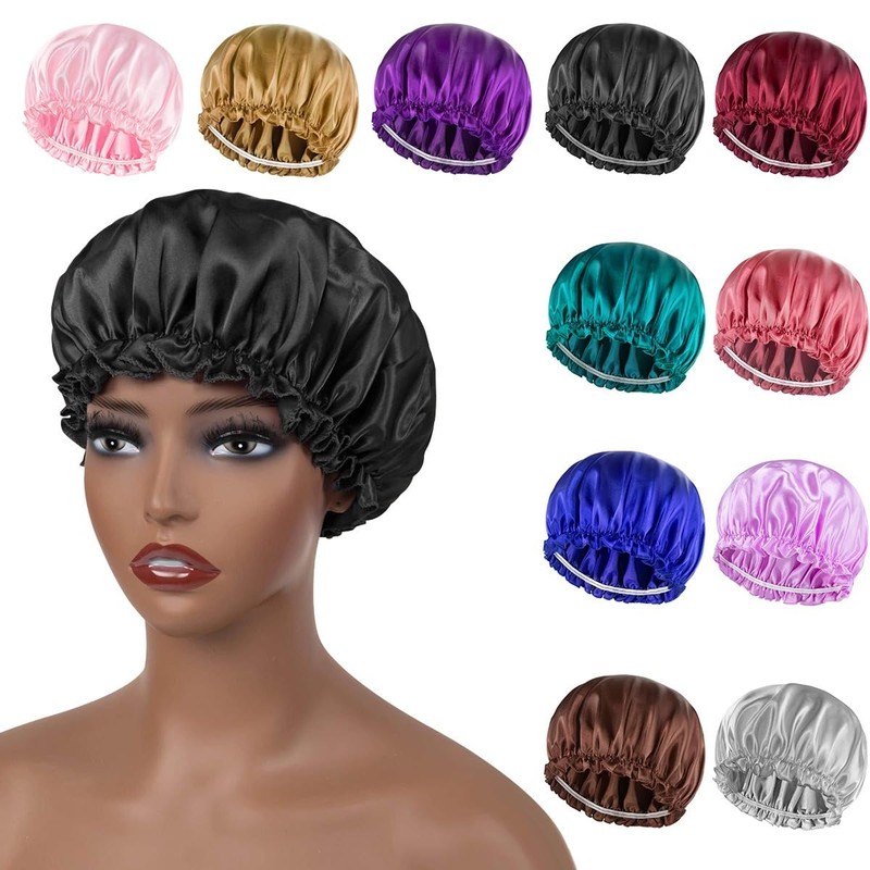 Anevous 1 x Satin Bonnet Night Cap, Silk Cap, Silk