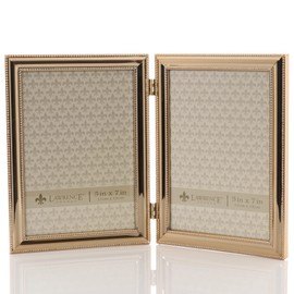 Lawrence Frames Classic Hinged Beaded Frame 5x7 Gold