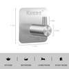 KREBS Waterproof Stainless Steel Hook for Kitchen Bathroom,Towel Hooks for