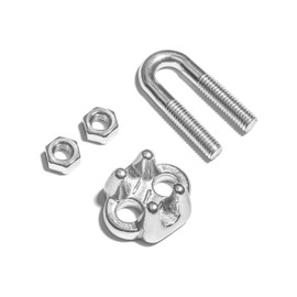 Premier Stainless Solutions Heavy Duty Stainless Steel Wire Rope Clips for 1/4” Cables, T316 Marine Grade – Lot of 10 (All Sizes Available)