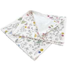 Imabari Towel, Certified Gauze & Pile Face Towel, Set of 2 Colors, Lilica Towel Handkerchief, Made in Japan, 100% Cotton, 13.4 x 31.5 inches (34 x 80 cm), Compact, Blue, Pink