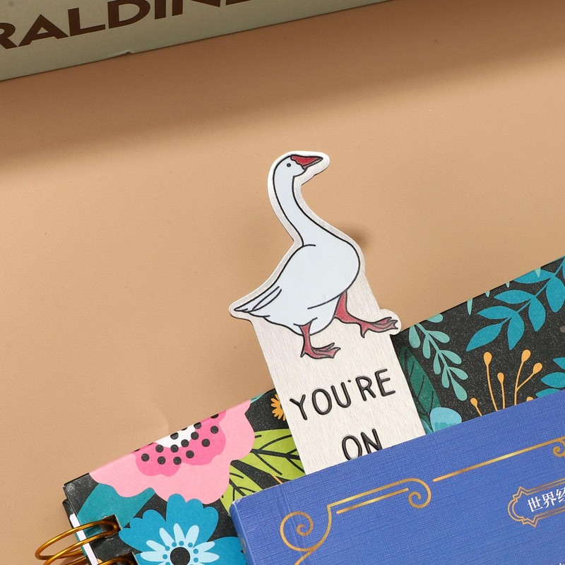 Silly Goose Bookmark, 5.12x1.57 Inch Funny Cute Silly Goose Book