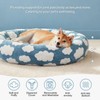 JOEJOY Jacquard Donut Round Dog Beds Medium Sized Dog,Blue 30x30x8in,