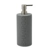 Indecor Home Resin Neutral Gray Sandstone Shampoo Engraved Bottle Refillable