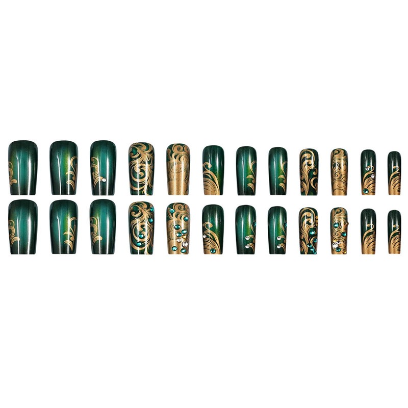 Shimmerz Pack of 24 Green Medium Ballet Shape Green Vine