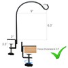 Silintion Short Deck Hook for Railing 2 Pack Deck Bird