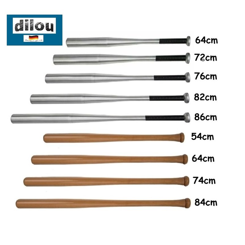 Gummiprodukt Baseball Bat in Wood, Brown, 74 cm