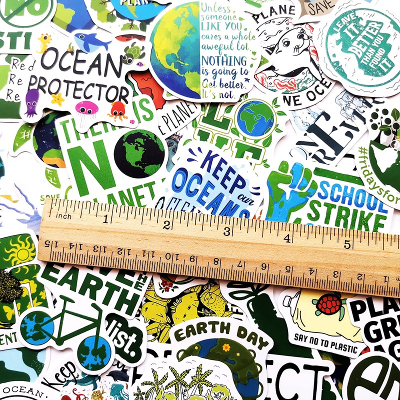 Save Earth Stickers Protect Our Planet Decal Conserve Earth Environment