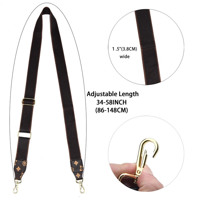 LEMEDE Purse Strap Wide Replacement Crossbody Bag Straps, 1.5" Canvas