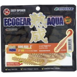 Ecogear Worm Aged Aqua Ring Max 3 inch J05 Pearl Whitebait (Noctilucent).
