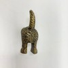 Dog Tail in Antique Brass Metal Drawer Knob or Hook