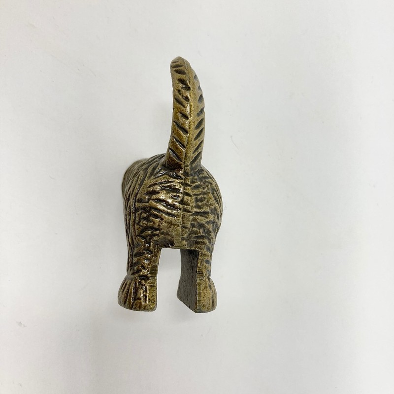 Dog Tail in Antique Brass Metal Drawer Knob or Hook