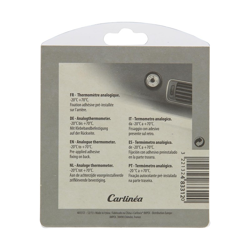 Carlinea 483312 Classic Analogue Thermometer
