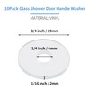 Qjaiune 10 Pack 3/4 Inch Clear Washers for Shower Door