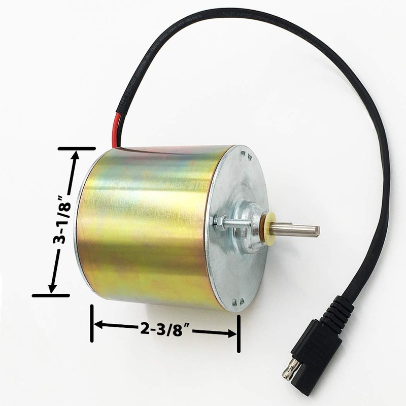 Highwild 12-Volt 1/8" Shaft Feeder Replacement Motor & 12-Volt Solar