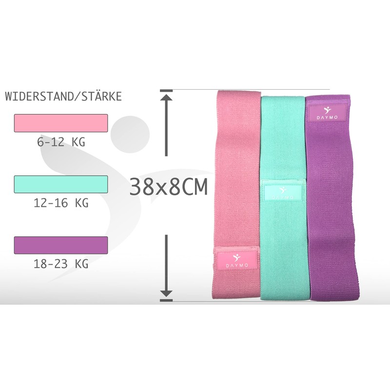 DAYMO Hip Booty Fitness Band - Resistance Band Set of