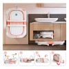 ZHX Bañera Bebés Plegable Tina De Baño Casa Y Viaje
