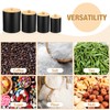 Reallnaive 4 Pcs Black Coffee Canister Set for Kitchen Countertop