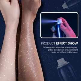 Spray de Brillos para Cuerpo y Cabello Polvo Iluminador en Aerosol de 60ml, Fácil de Usar, Adecuado para Uso Diario y Exteriores