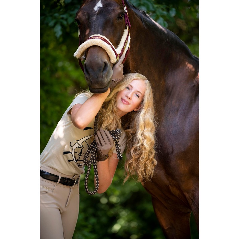 Roeckl Sports equestrian gloves MUENSTER, summer riding glove, dark taupe