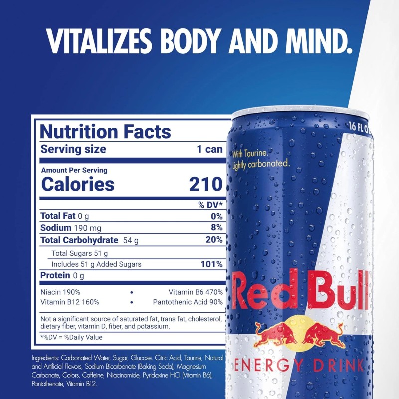 Red Bull Energy Drink with 151mg Caffeine plus Taurine &