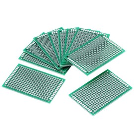 Universal Circuit Board, 10Pcs PCB Printed Circuit Boards, Double Sides Prototype Board, 4 × 6cm PCB Board Prototype Kit for DIY Soldering, Electronic Project