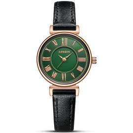 LN LENQIN Ladies Watches Analog Quartz Watches for Women Waterproof Womens Watches Women's Wrist Watches with Leather Strap