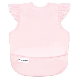 Tiny Twinkle Mess Proof Baby Bib for Girls | Waterproof Toddler Bib for Eating | Baby Apron for Feeding | Machine Washable | Perfect Shower Gift (Rose, 6–24M)