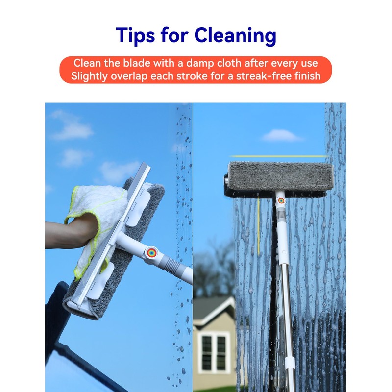 CTIME 80" Window Washing Kit with Extension Pole : Professional