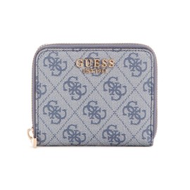 GUESS Katya SLG Small Zip Around Wallet Slate Logo