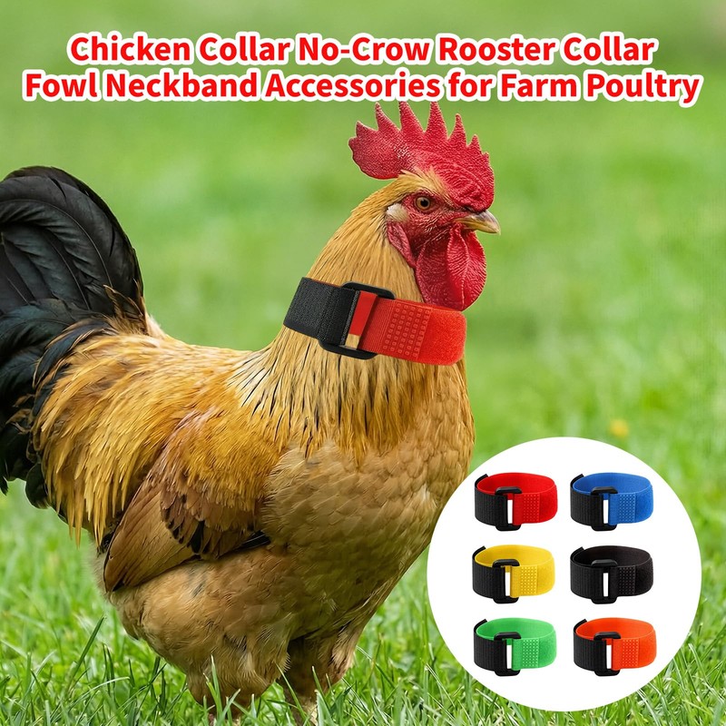 14 Pcs No Crow Rooster Collar to Stop Crowing, Soft