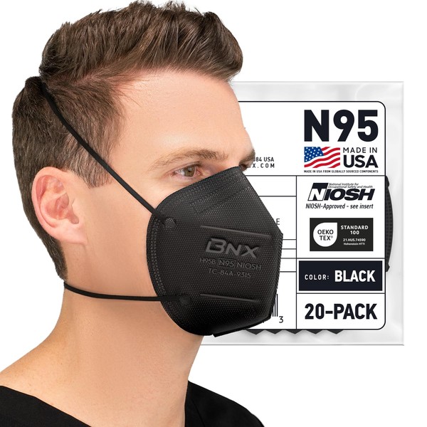 AccuMed BNX N95 Mask Black NIOSH Certified MADE IN USA
