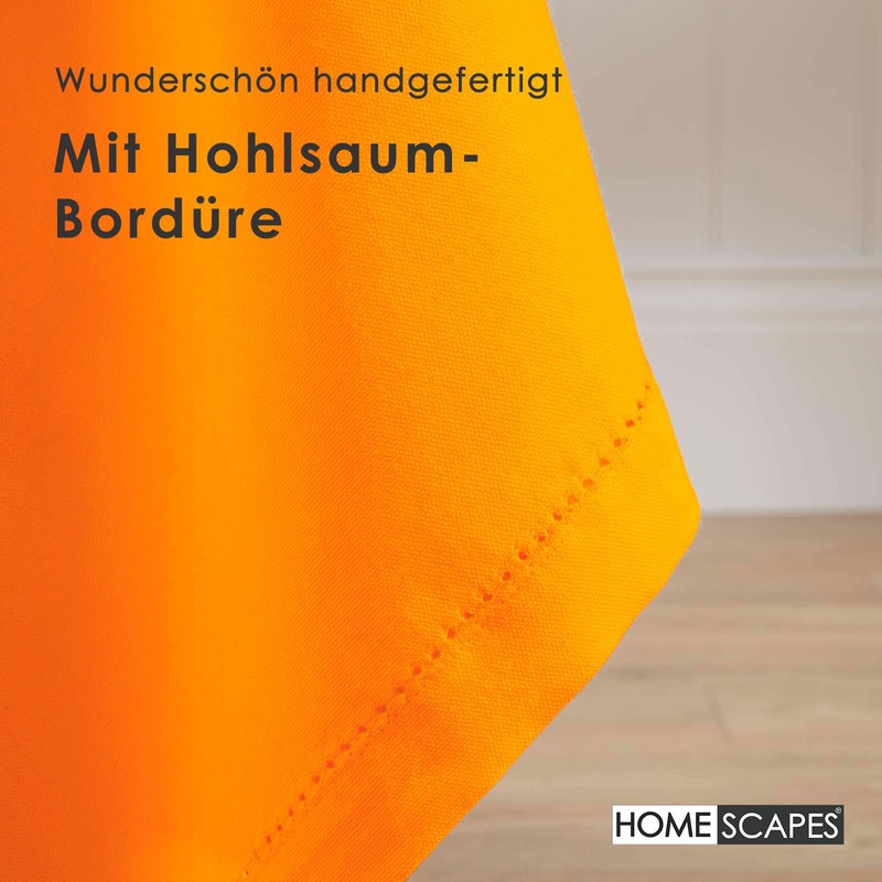 Plain Cotton Orange Tablecloth, 54 x 90 Inches