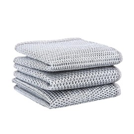 10 Pack Metal Fiber Cloth Claws Cloth Wet Dry Mesh Microfiber Cleaning Cloth for Metal Pot Kitchen Dish