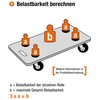 Master double rollers, 42 x 42 mm plate, plastic wheels,