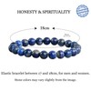 VERTIGE LAPIS-LAZULI Lithotherapy Bracelet, 8mm Mineral Stones, Source of Psychic