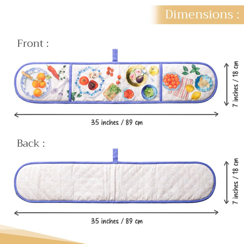 Maison d' Hermine Double Oven Mitts 100% Cotton 7"x35" Double