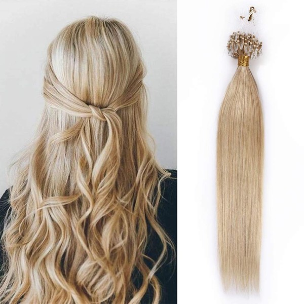18 inches Micro Loop Human Hair Extensions Real Remy Hair