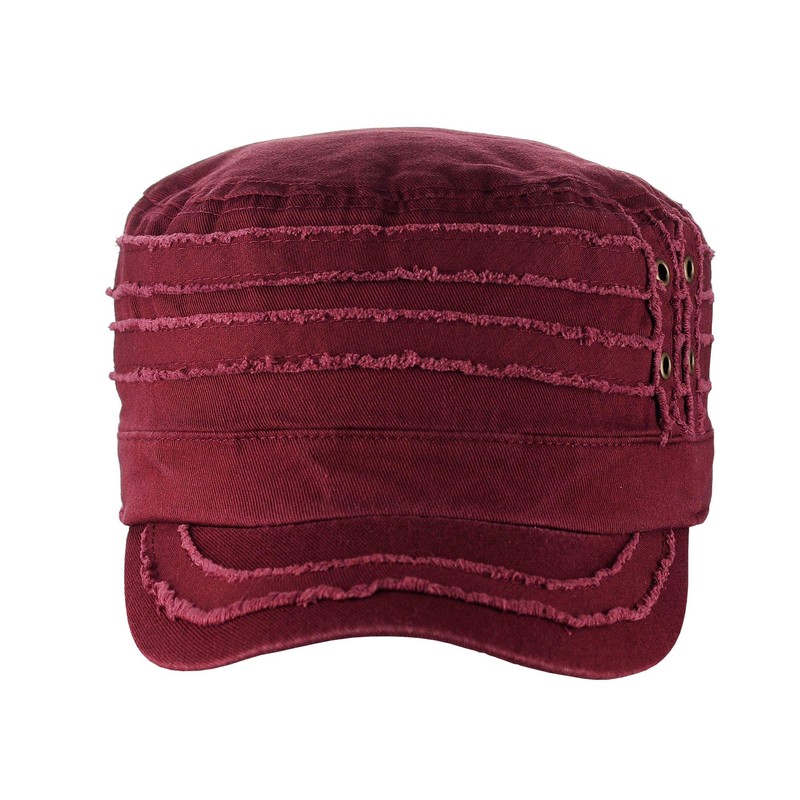 D&Y - Gorra militar unisex de algodón desgastado en capas