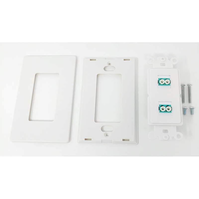 RiteAV - 2 Port LC Fiber 10GB Duplex Wall Plate