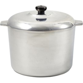IMUSA USA Heavy Duty Cajun Aluminum Stock Pot 14 Quart, Silver
