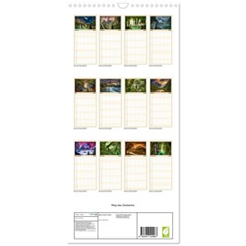 Familienplaner 2025 - Weg des Zauberers mit 5 Spalten (Wandkalender, 21 cm x 45 cm), CALVENDO
