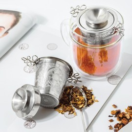 Tea Basket For Loose Tea Tea Infuser Loose Tea Tea Strainer For Loose Leaf Tea Stainless Tea Strainer Fine Mesh Tea Infuser Tea Filter Infuser Tea Diffusers For Loose Tea Brewer For Loose Tea (Silver)