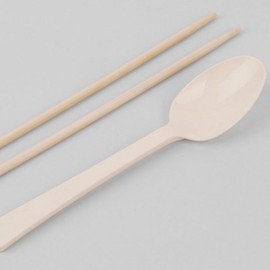 Disposable Cutlery Set (Spoon & Chopsticks), Premium Individual Packaging, E-Life Hygienic 5ea