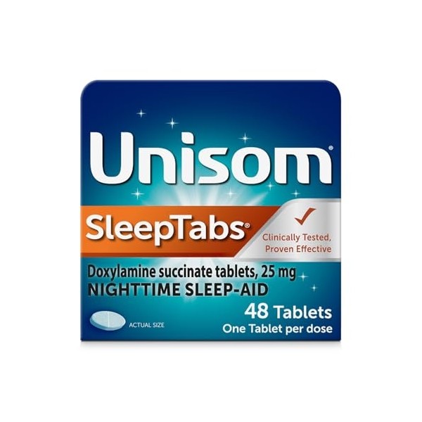Unisom SleepTabs, Nighttime Sleep-aid, Doxylamine Succinate, 48 Tablets