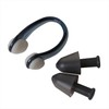Swimming Nose Clip and Ear Plugs Set Black Set 4ea
